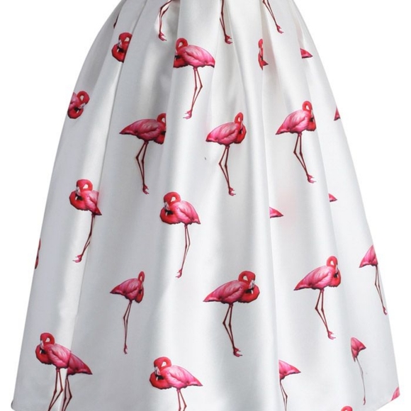 Pink Flamingo Skirt - Picture 1 of 9